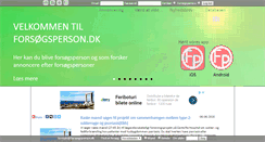 Desktop Screenshot of forsoegsperson.dk